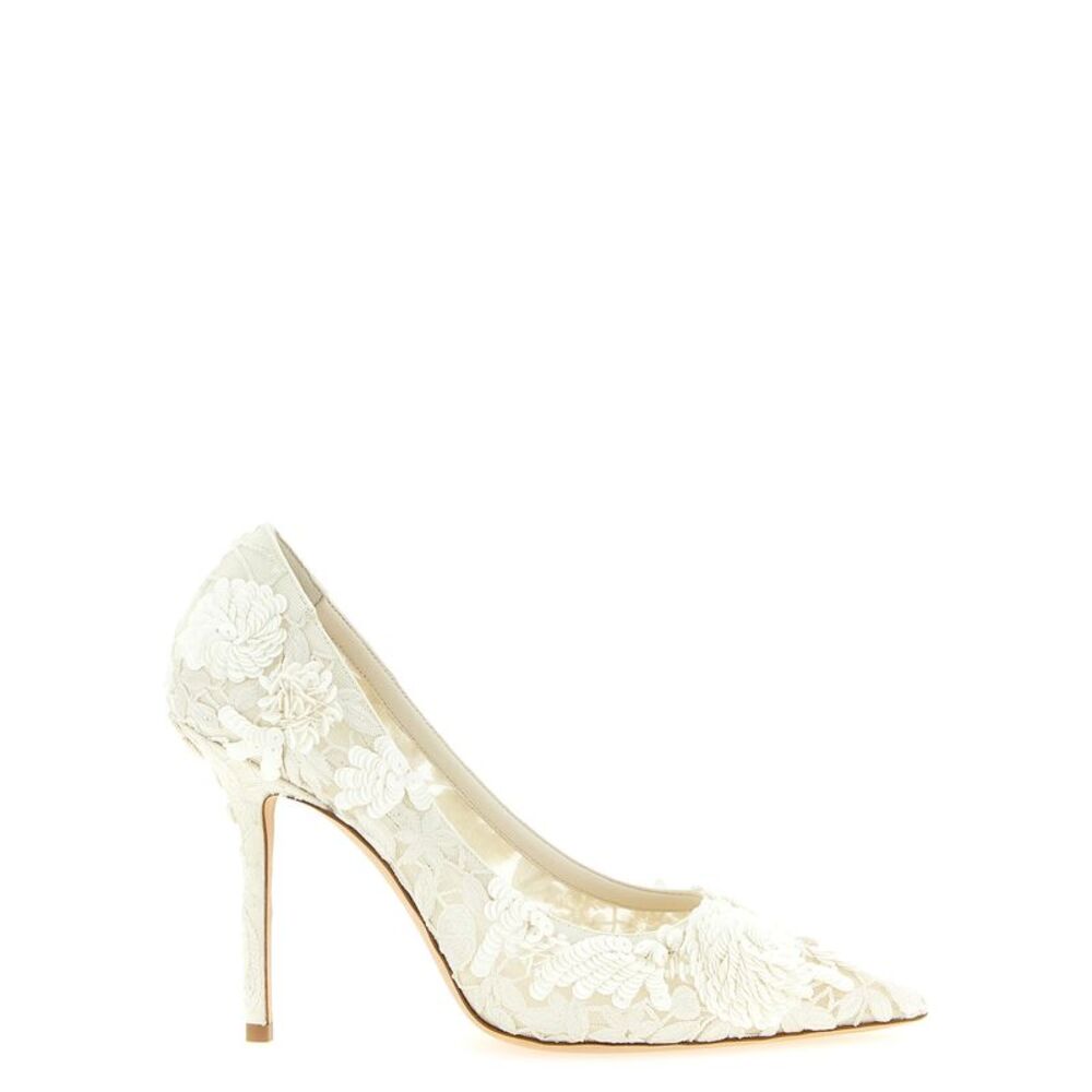 Jimmy Choo Beige Tencel High Heel Women's Pumps